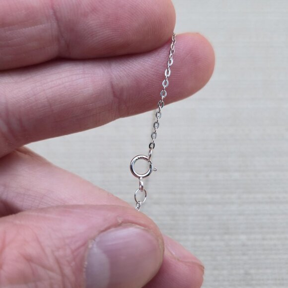 18 Inch Sterling Silver MoP Tree Of Life Cubic Zirconia Necklace A5497 - Picture 6 of 8